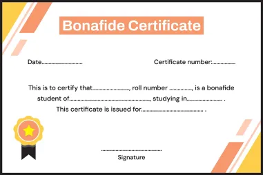 Bonafide Certificate